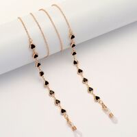 Metal non-slip chain, with heart, for glasses and masks GL1856