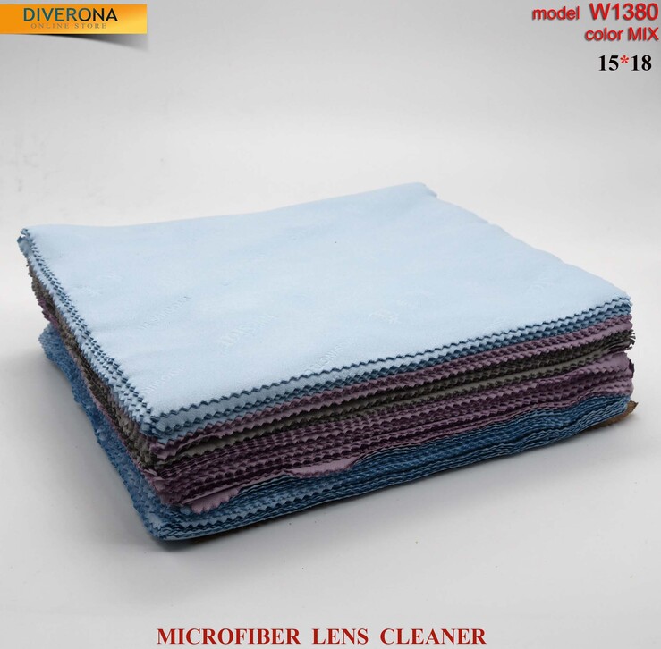High-density microfiber napkin for glasses lens cleaning W1380, 15*18 cm (price for a pack)