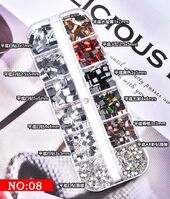 Набор страз с плоским дном для украшения оправ и очков, 13 видов комплектации