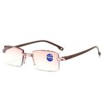 Plastic eyeglasses for reading J11 (KY308) Blue ray cut, brown, diopters from +1.00 to +4.00, PD62-64