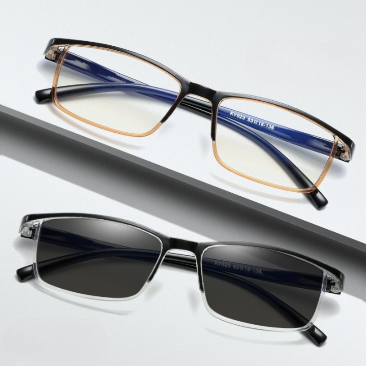 Photochromic glasses with UV protection, Blue Cut KY023-2变色防蓝光L5