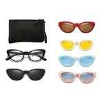 Оправа El Dorado с комплектом поляризационных солнцезащитных насадок (клипон) на магните 2351D (5 штук)