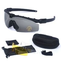 Safety shockproof tactical goggles +3 caps 军迷6色3.0套装