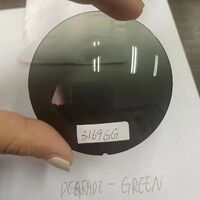 Plastic sun protection lenses Ø71 mm 3169GG, gradient green color (price per pair)
