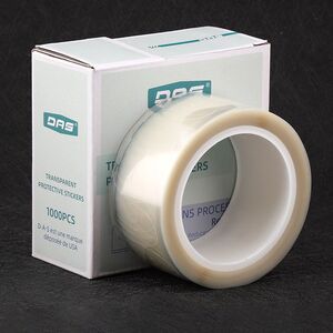 Липкий сегмент (липучки, слиперы, противоскользящие накладки для блокировки) для линз, прозрачный с белым краем, ПВХ, 1000 шт