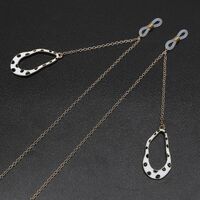 Gold-colored metal non-slip chain, with pendant polka dot, for glasses and masks GL768