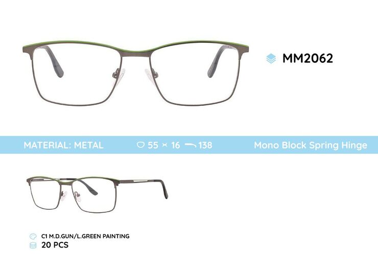 Metal men's frames for glasses MM2062