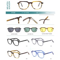 Оправа пластиковая из материала ацетат + насадка поляризационная солнцезащитная (клипон) Big City M1129S