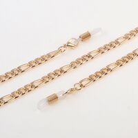 Gold-colored metal non-slip thick chain, for glasses and masks GL1012