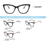 Plastic acetate eyeglasses frame for women with spring hinges WD4283P