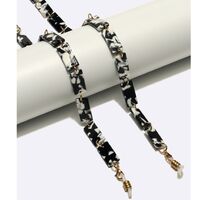 Acrylic non-slip chain, black and white, for glasses and masks GL1695
