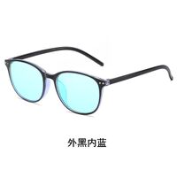 Blue Block plastic glasses with blue light protection for colorblind people, with case KY6008-8色盲片