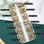 Set of rhinestones with a pointed bottom for frames and glasses decorating, transparent+magic color, 3.8-5.8 mm (price per pack, 3 minimum)