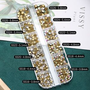 Набор страз с заостренным дном для украшения оправ и очков, прозрачный+разноцветный, размеры 3.8-5.8 мм (цена за упаковку, мин.заказ - 3 уп)