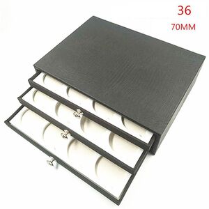 Lenses holder display with 36 slots JS-C180501, сell size: Ø70 mm