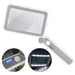 Magnifier with universal backlight, magnifying glass with handle 10863-10LC-XX, size: 108*63 mm, magnification: 4X