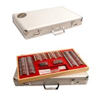 232 metal rim ophthalmic trial lens set in an aluminum case