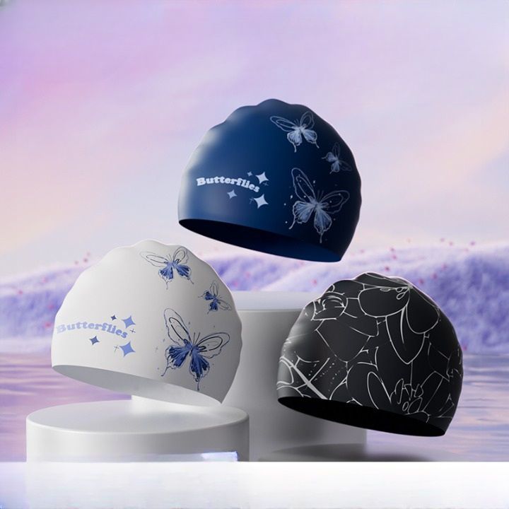 Silicone waterproof swimming cap for adults GJ002-YU