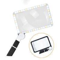 Magnifier with universal backlight, magnifying glass with handle 6185-XX, size: 185*110 mm, magnification: 5Х