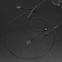 Black-colored metal non-slip chain, with pendant starfish, for glasses and masks GL677