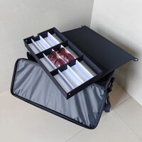 Mobile box (suitcase, trunk, organizer, display case) on wheels for frames and glasses for 108 slots JS-C240303