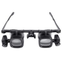 Magnifier-glasses with backlight for small parts working with replaceable attachments 2925S3, magnification: 2X, 4X, 6X, 10X, 18X, 25X