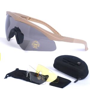 Safety shockproof tactical goggles +3 caps 2.3MM套装