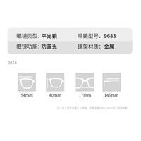 Очки металлические с защитой от синего света 9683-2-GT