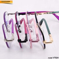 Women's metal eyeglasses with flex hinges Vizzini V7024 BLOCK BLUE LIGHT dioptries to -8.00