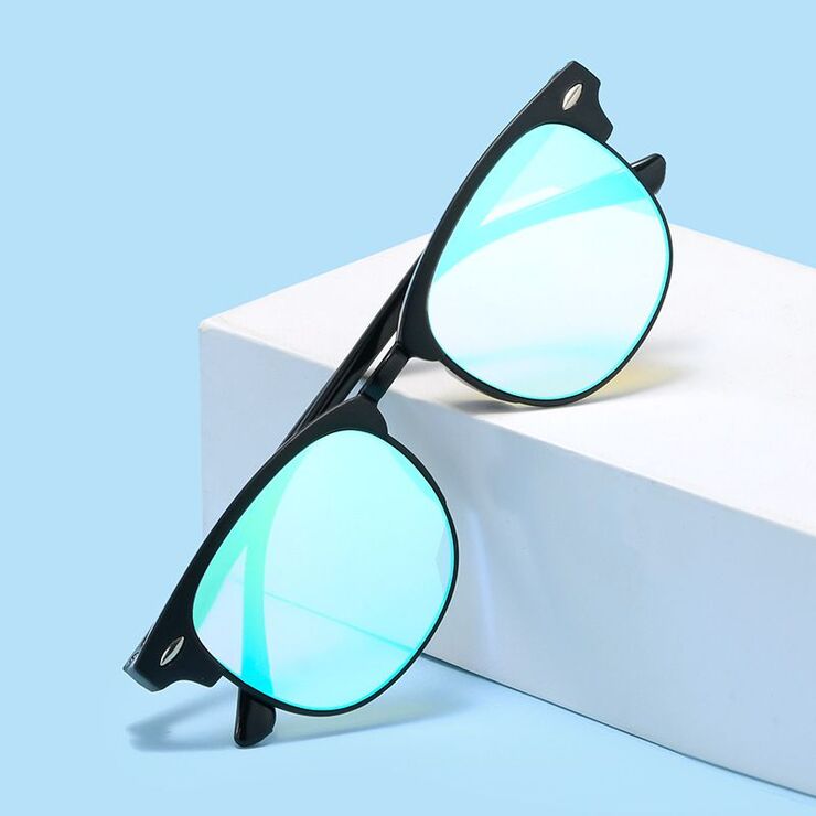 Blue Block plastic glasses with blue light protection for colorblind people, with case KY3016-2吊丝色盲