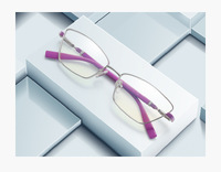 Оправа металлическая с линзами блю-блокерами 3012