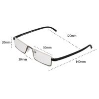 TR90 + metal eyeglasses for reading with Blue ray cut protection + case, diopters from +1.00 to +4.00, PD62-64