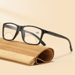 Очки для чтения мужские пластиковые из поликарбоната бифокальные с защитой Blue Ray Cut и флексом KY3035双光, диоптрии от +1.00 до +4.00