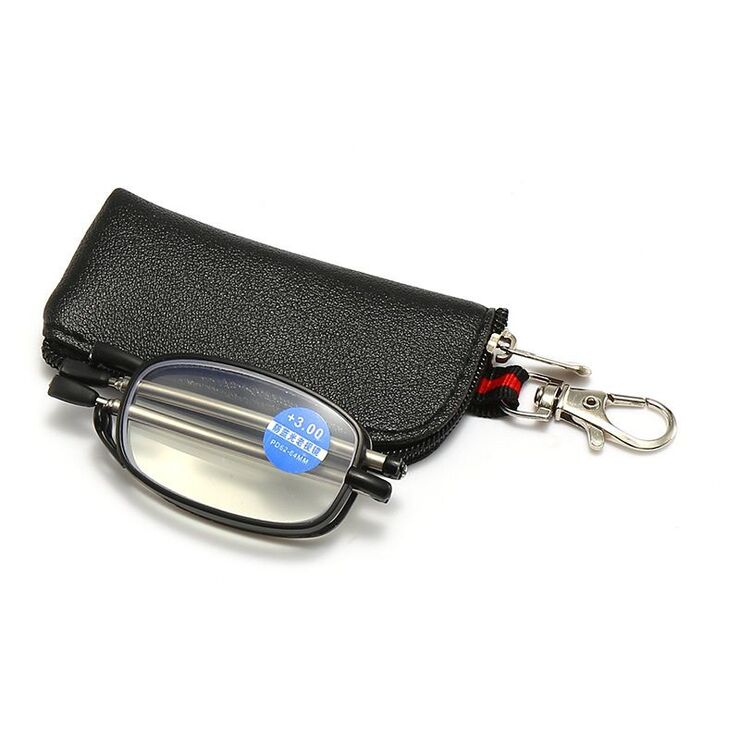 Folding metal reading glasses G009 with Blue ray cut protection with case, diopters from +1.00 to +4.00, RMC=62-64