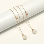 Gold-colored metal non-slip chain, with pearl ball, for glasses and masks GL1845