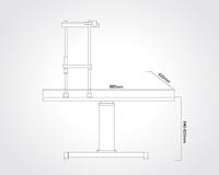 Моторизованный стол с электроподъёмным механизмом C-160, столешница 900*420 мм