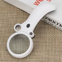 Magnifier with universal backlight, magnifying glass with handle 600600H-XX, diameter 65 mm, magnification: 2,5X, 25X, 55X