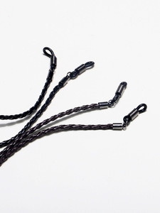 Плетеная цепочка для очков, комплект из двух штук, черная и коричневая GM049