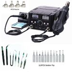 Soldering station 2 in 1, electric soldering iron + construction hair dryer (hot air gun) 8588-8582D-2