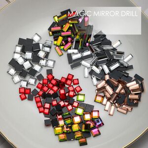 Прямоугольные стразы с плоским дном для ремонта и украшения оправ и очков PD0038, 2.5-7 мм (цена за штуку, мин. заказ - 100 шт.)