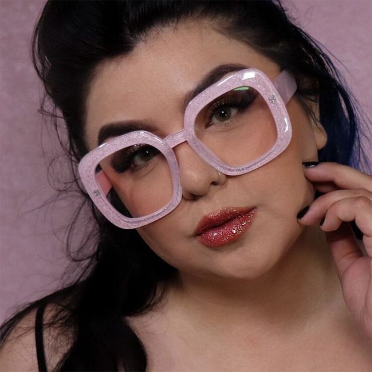 Plastic glasses with blue light protection for women M318-PN