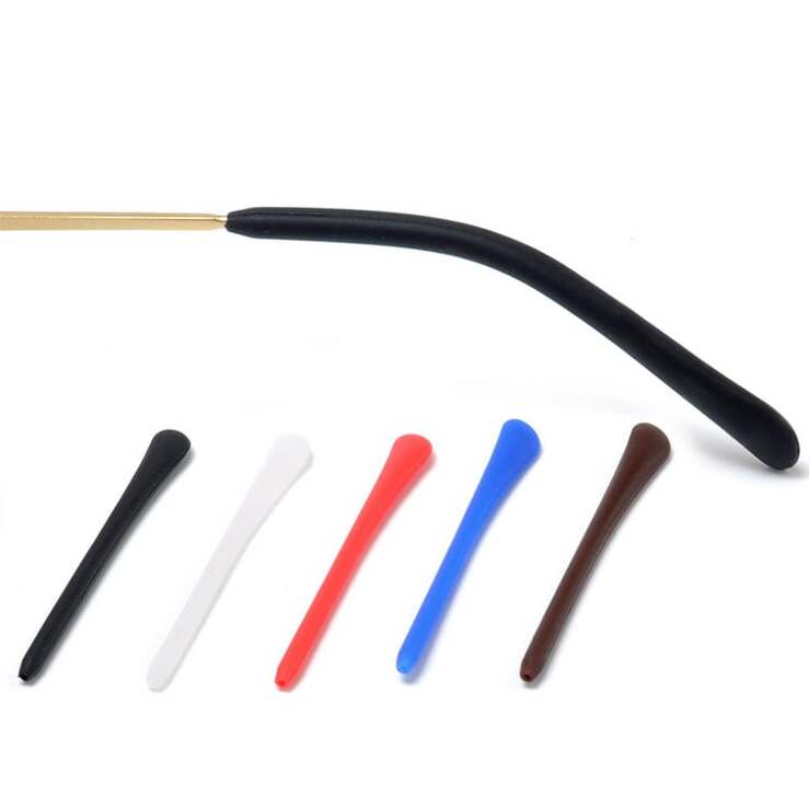 Silicone glasses sleeves, length 65 mm, hole 1*1 mm (price for a  pair)