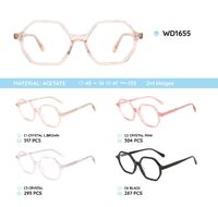 Plastic acetate eyeglasses frame with spring hinges WD1655