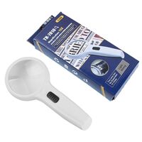 Magnifier with universal backlight, magnifying glass with handle 7016-XX, diameter 75 mm, magnification: 10Х