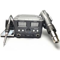 Soldering station 2 in 1, electric soldering iron + construction hair dryer (hot air gun) 8582D