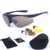 Safety shockproof tactical goggles +3 caps 翻盖战术眼镜03