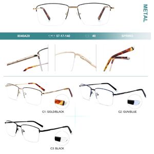 Оправа металлическая полуободковая с флексом Big City 8040A20