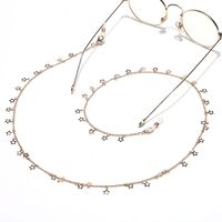 Gold-colored metal non-slip chain, with star, for glasses and masks GL1429