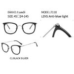Protective metal + TR90 glasses with anti-blue light lenses Landi LD7110