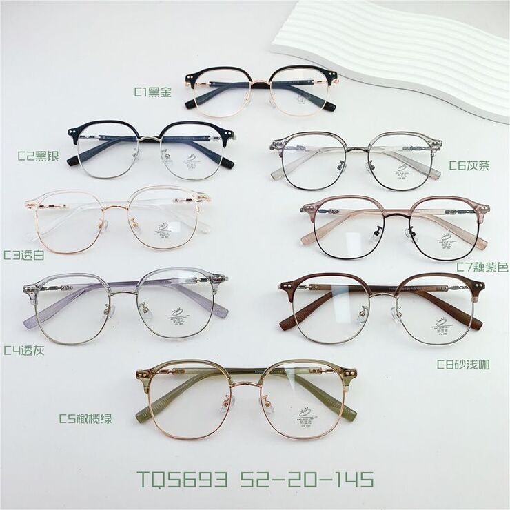 Hybrid metal + TR90 frame, with Blue Block coating SANTA TQ5693